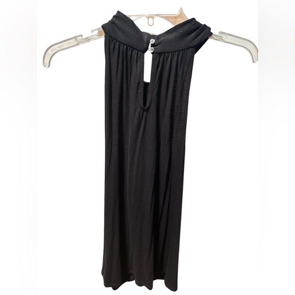 NWT Loft Twist Halter Top High Neck Sleeveless Black Size Large - Picture 3 of 8